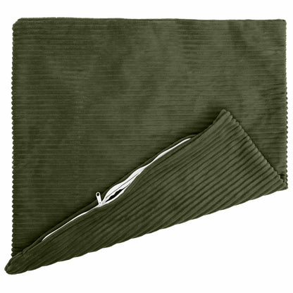Cushion Cover 6 pcs HEERLEN Green 55 x 55 cm Corduroy