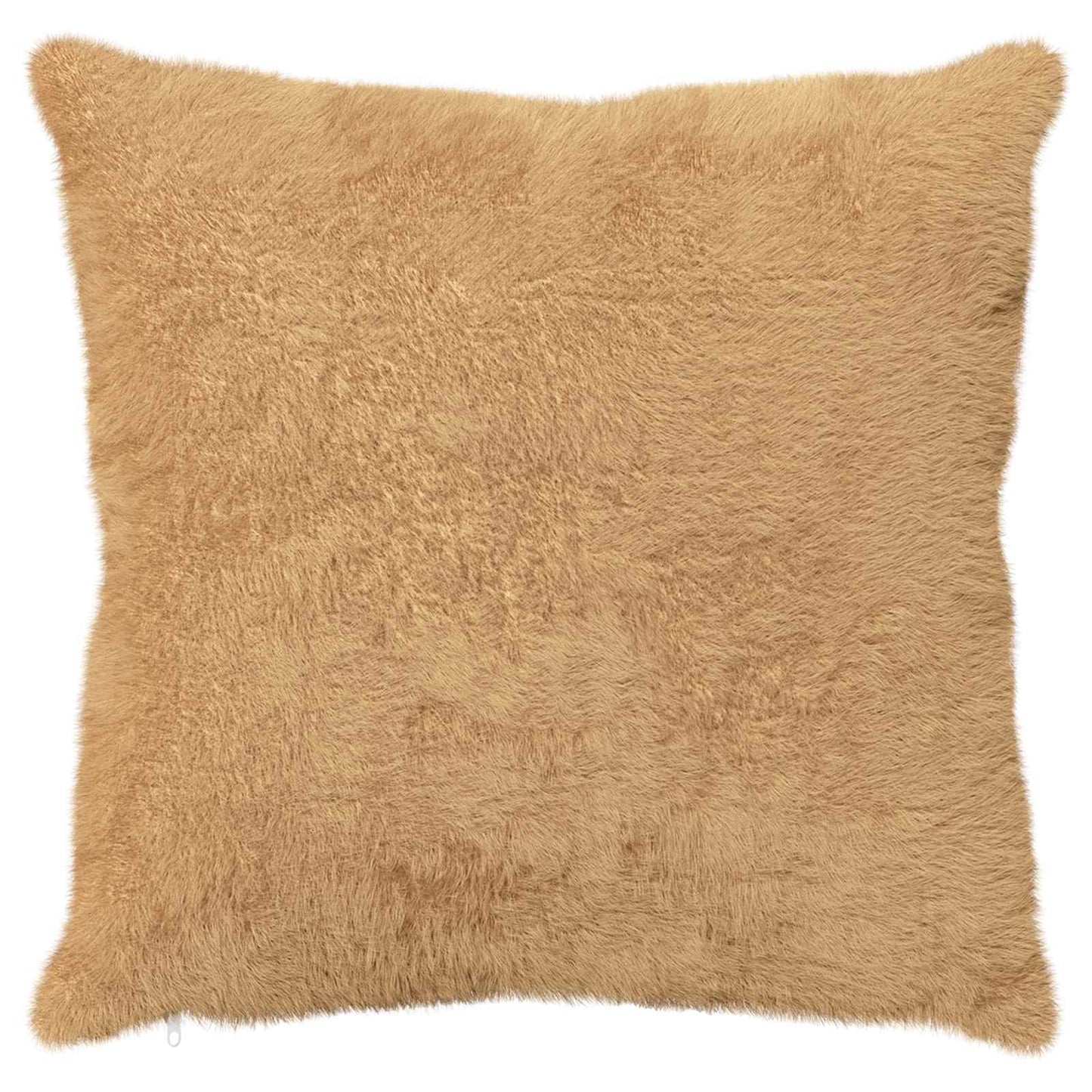 Cushion Cover 2 pcs HEERLEN Taupe 55 x 55 cm Faux Rabbit Fur