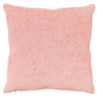 Cushion Cover 2 pcs HEERLEN Pink 55 x 55 cm Faux Rabbit Fur