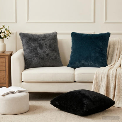 Cushion Cover 6 pcs HEERLEN Dark Grey 55 x 55 cm