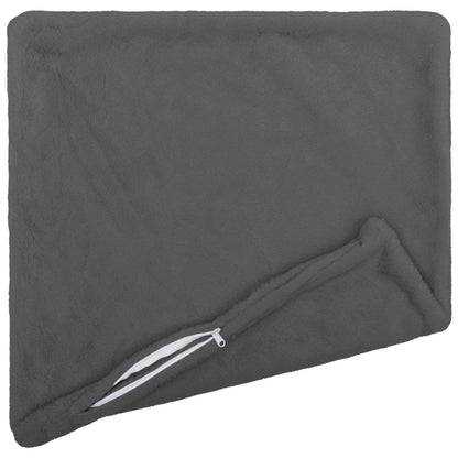 Cushion Cover 2 pcs HEERLEN Dark Grey 55 x 55 cm