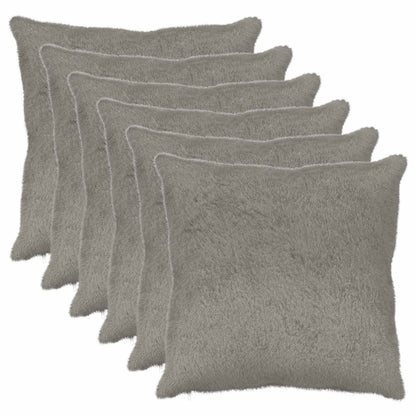 Cushion Cover 6 pcs HEERLEN Light Grey 55 x 55 cm