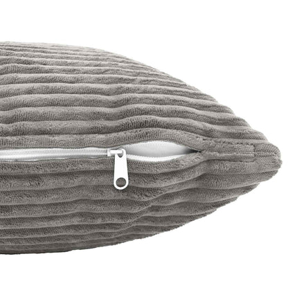 Cushion Cover 6 pcs HEERLEN Light Grey 60 x 60 cm Corduroy