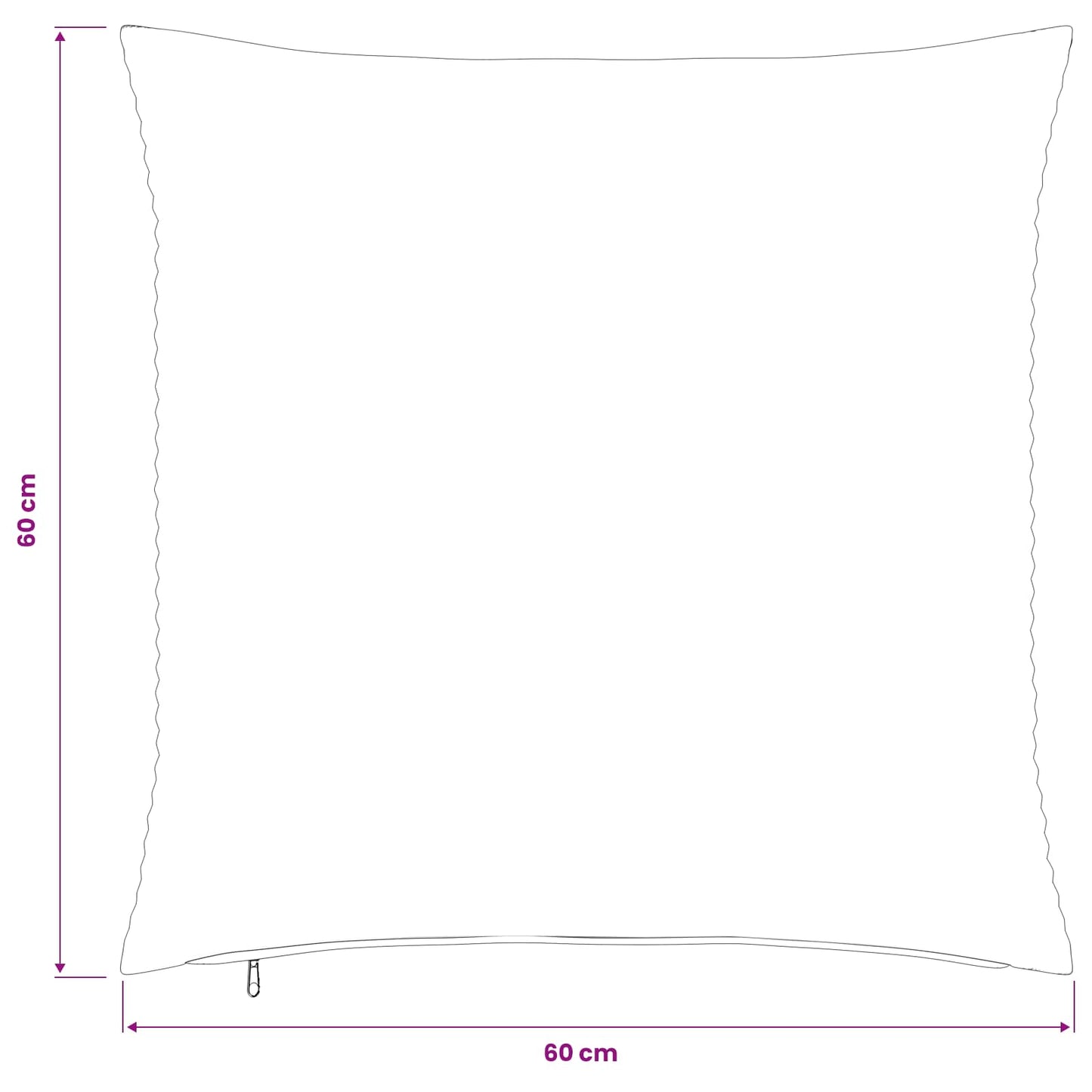 Cushion Cover 6 pcs HEERLEN Cream 60 x 60 cm Corduroy