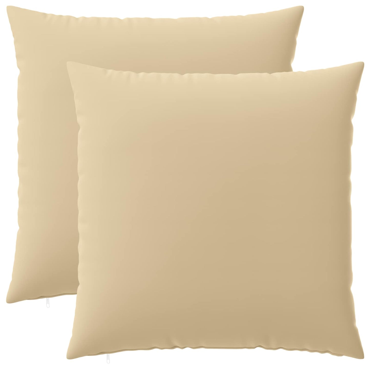 Cushion Cover 2 pcs HEERLEN Beige 60 x 60 cm Polyester