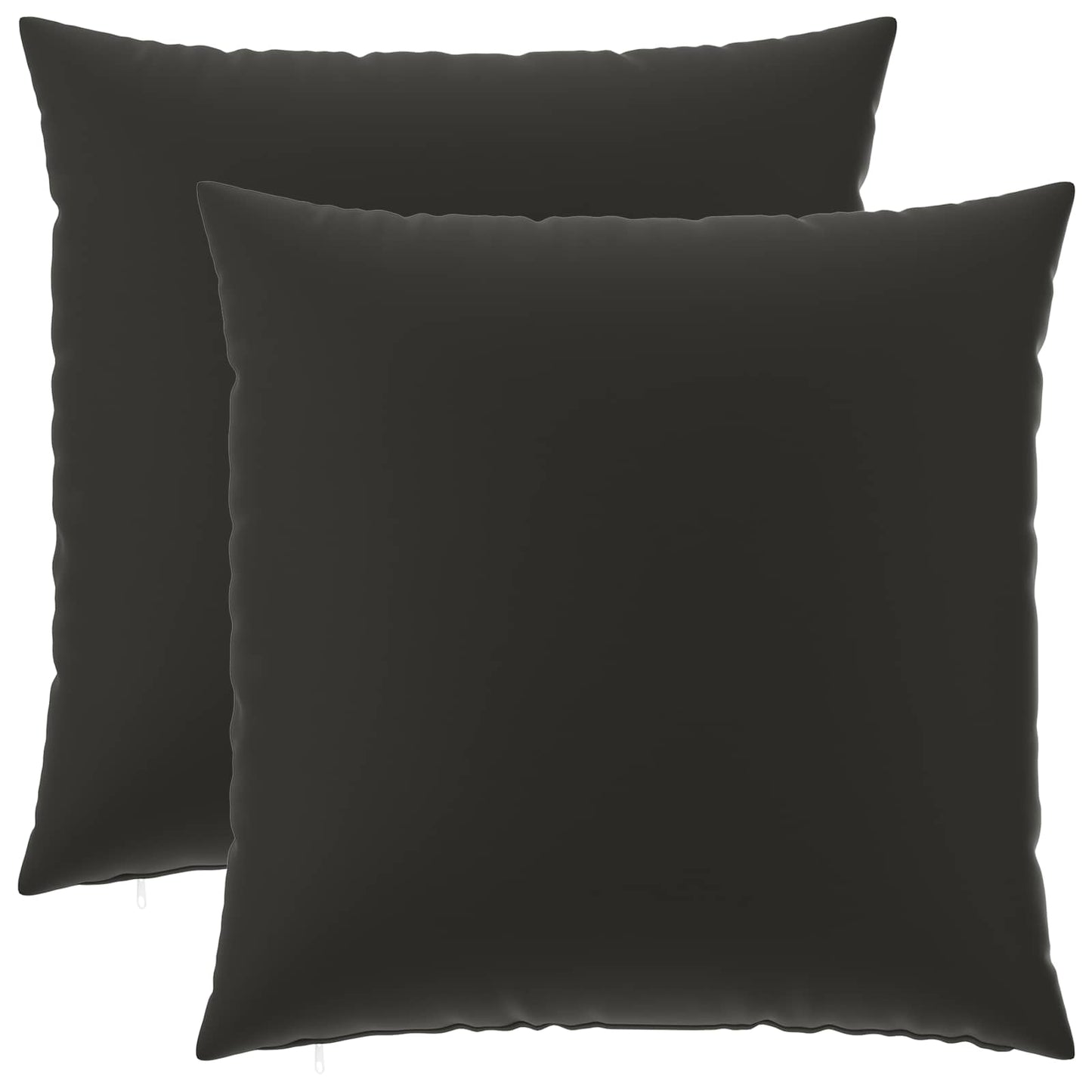 Cushion Cover 2 pcs HEERLEN Black 60 x 60 cm Polyester