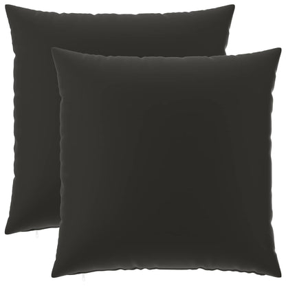 Cushion Cover 2 pcs HEERLEN Black 60 x 60 cm Polyester