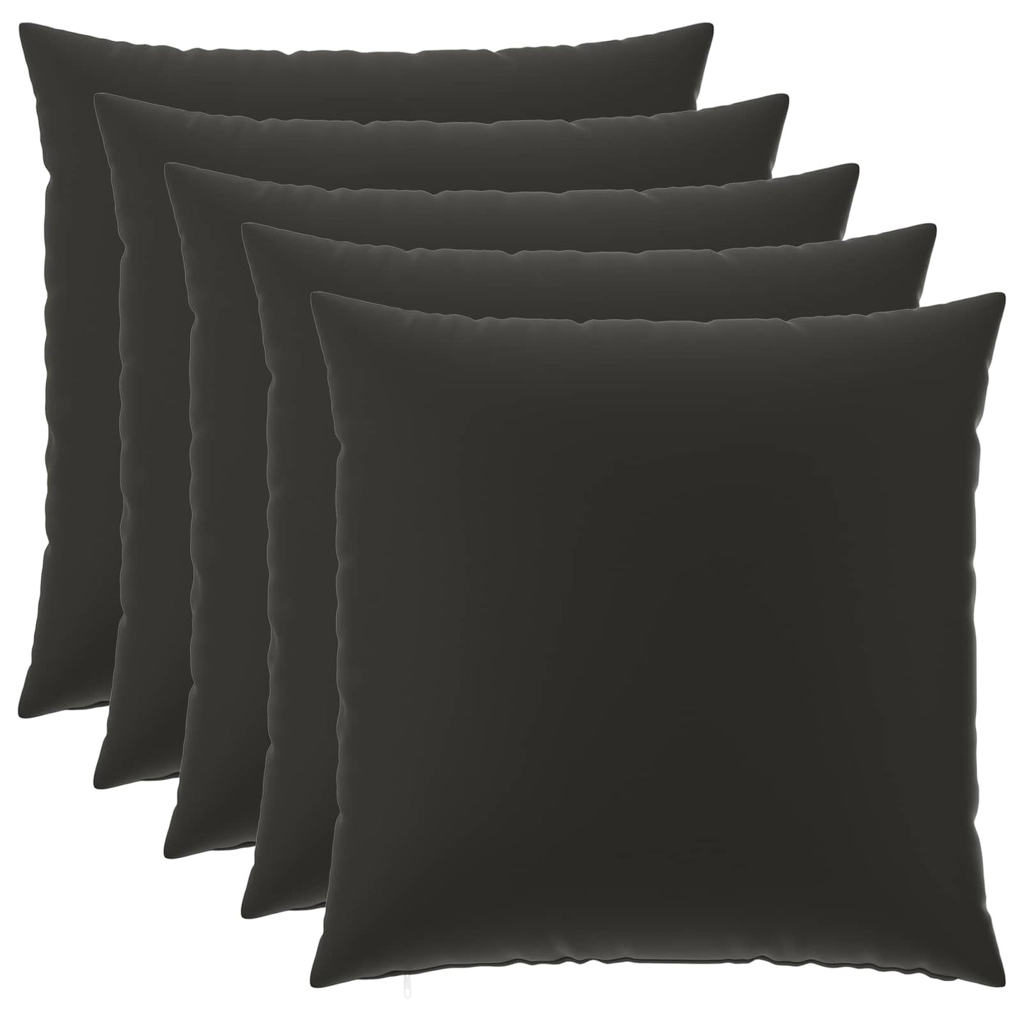Cushion Cover 6 pcs HEERLEN Black 60 x 60 cm Polyester