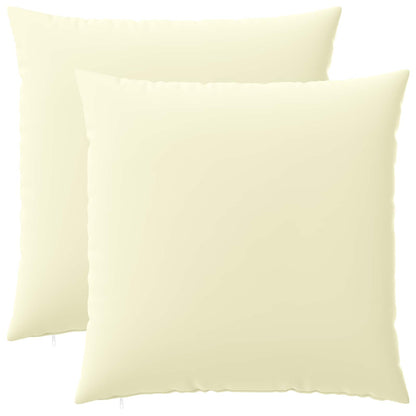 Cushion Cover 2 pcs HEERLEN Cream 60 x 60 cm Polyester