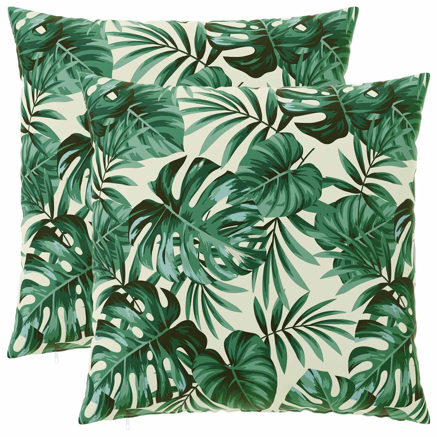 Cushion Cover 2 pcs HEERLEN Leaf Pattern 60 x 60 cm Polyester
