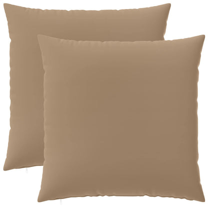 Cushion Cover 2 pcs HEERLEN Taupe 60 x 60 cm Polyester