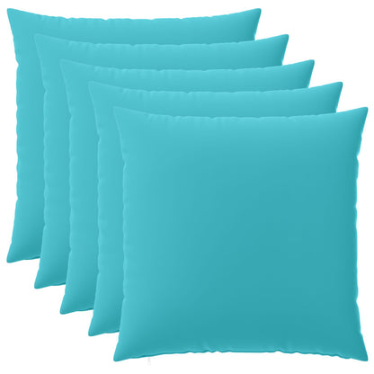 Cushion Cover 6 pcs HEERLEN Turquoise 60 x 60 cm Polyester