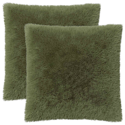 Cushion Cover 2 pcs HEERLEN Green 60 x 60 cm PV Fleece