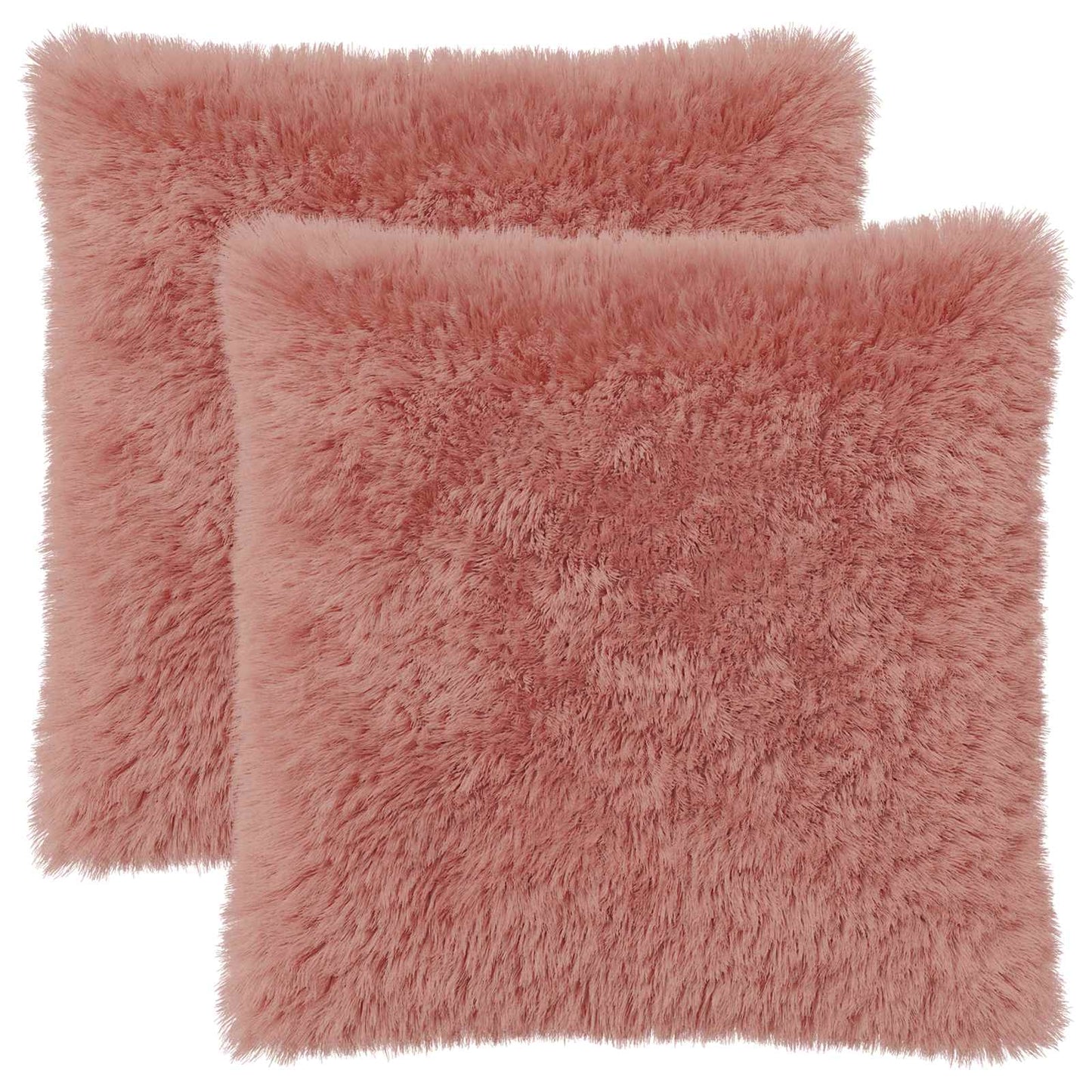 Cushion Cover 2 pcs HEERLEN Pink 60 x 60 cm PV Fleece