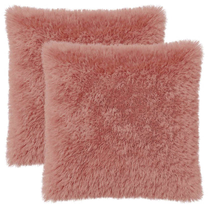 Cushion Cover 2 pcs HEERLEN Pink 60 x 60 cm PV Fleece