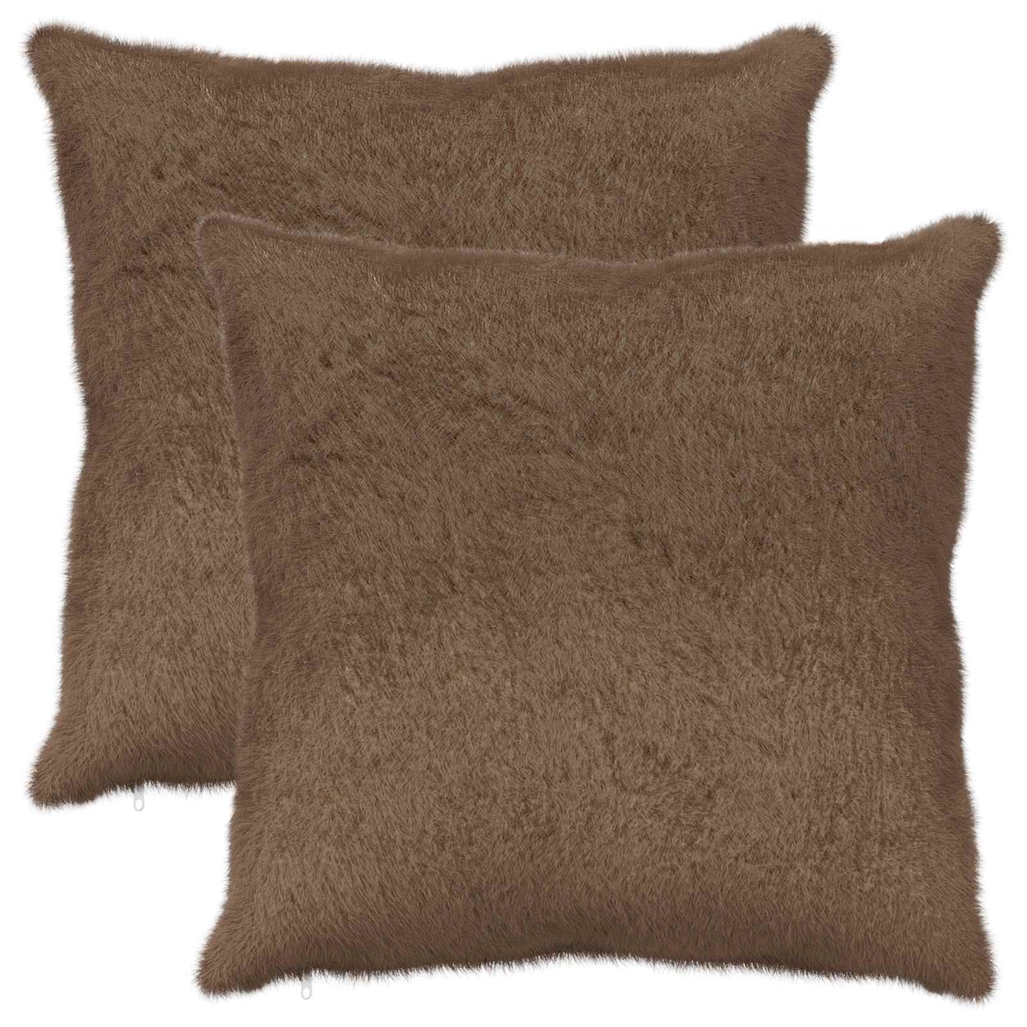 Cushion Cover 2 pcs HEERLEN Light Brown 60 x 60 cm