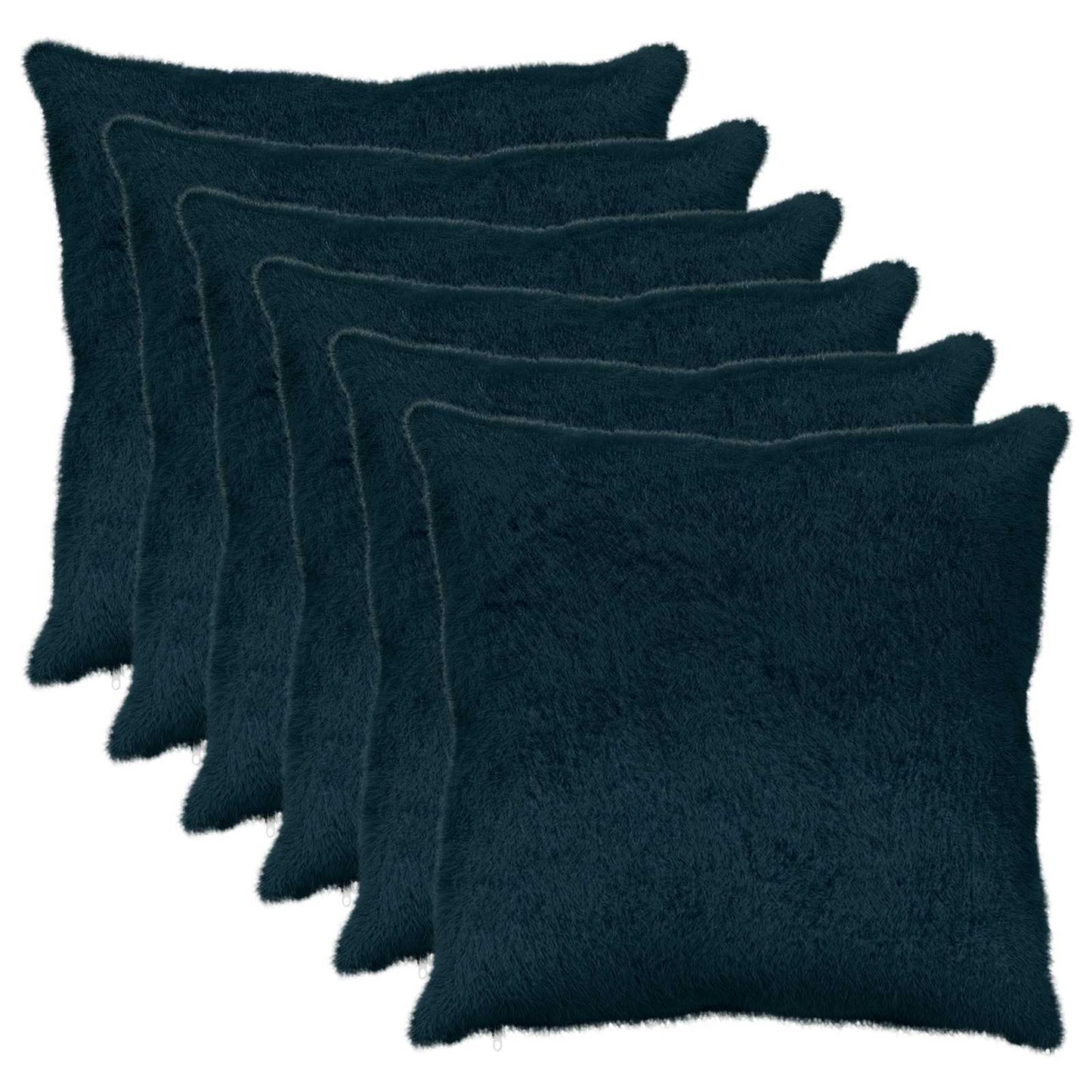 Cushion Cover 6 pcs HEERLEN Navy Blue 60 x 60 cm
