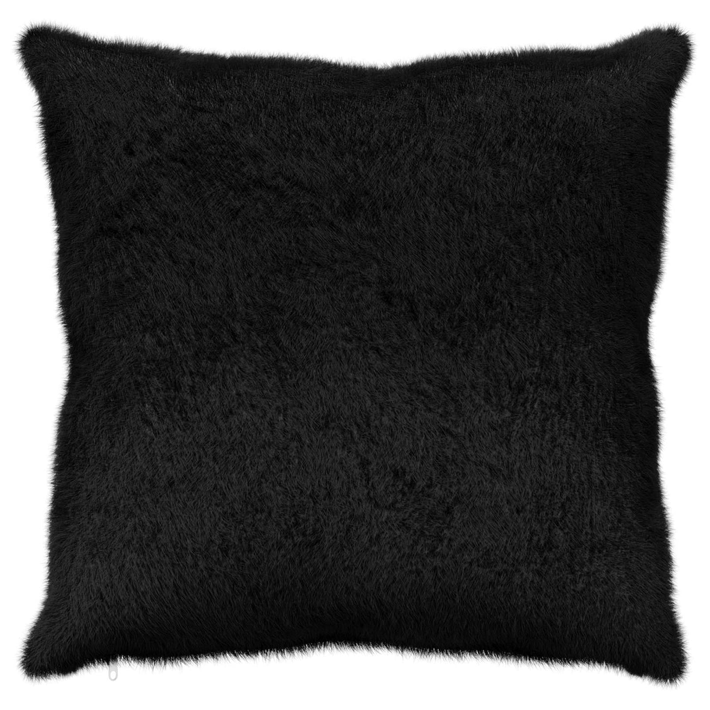 Cushion Cover 2 pcs HEERLEN Black 60 x 60 cm Faux Rabbit Fur