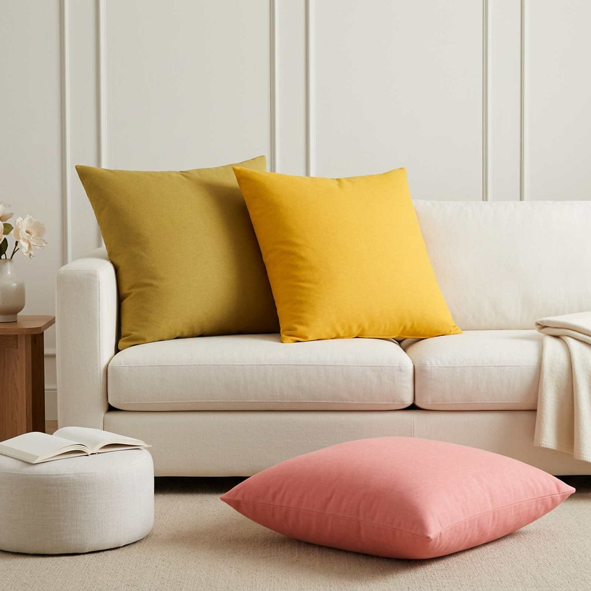 Throw Pillow 2 pcs HEERLEN Pink 80 x 80 cm Fabric