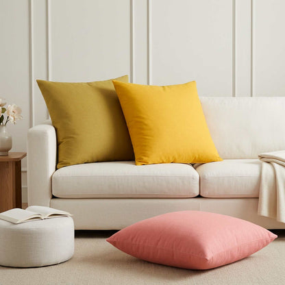 Throw Pillow 2 pcs HEERLEN Pink 80 x 80 cm Fabric