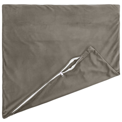 Cushion Cover 2 pcs HEERLEN Light Grey 65 x 65 cm Velvet