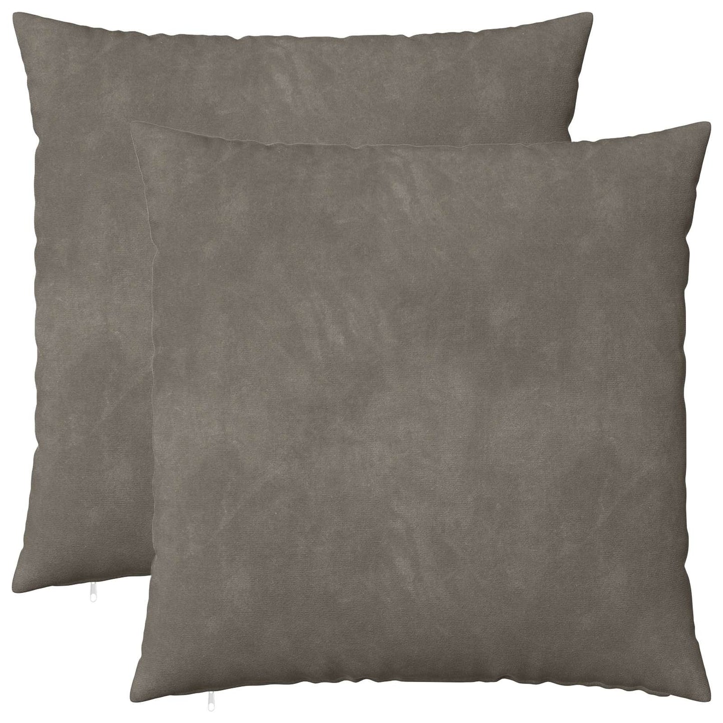 Cushion Cover 2 pcs HEERLEN Light Grey 65 x 65 cm Velvet