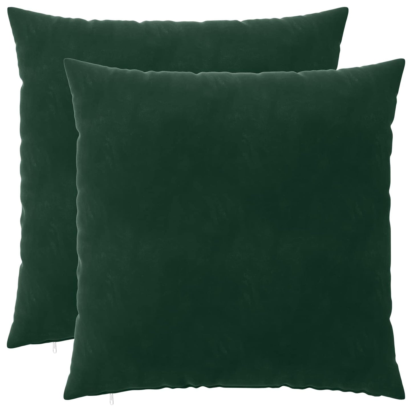 Cushion Cover 2 pcs HEERLEN Dark Green 65 x 65 cm Velvet
