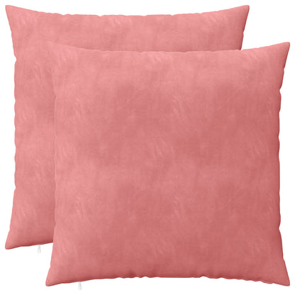 Cushion Cover 2 pcs HEERLEN Pink 65 x 65 cm Velvet