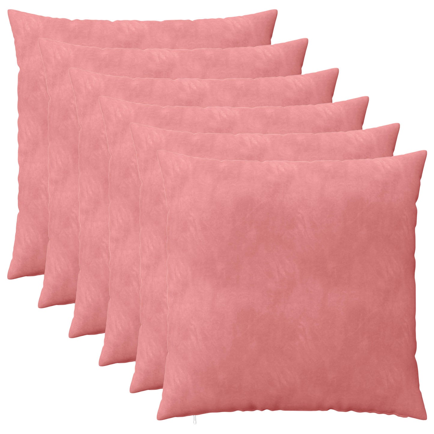 Cushion Cover 6 pcs HEERLEN Pink 65 x 65 cm Velvet