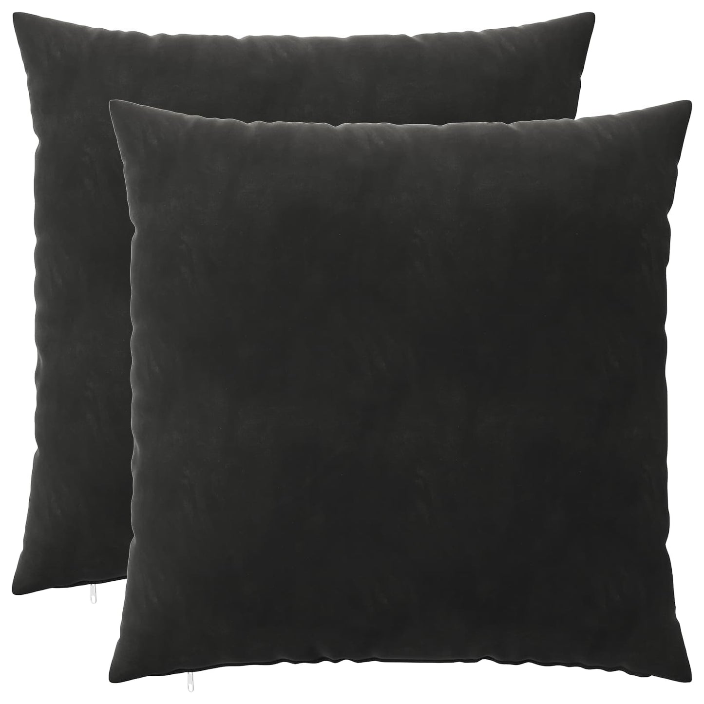 Cushion Cover 2 pcs HEERLEN Black 65 x 65 cm Velvet