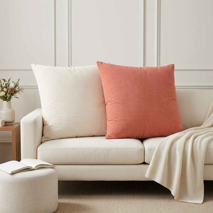 Cushion Cover 6 pcs HEERLEN Cream 70 x 70 cm Corduroy