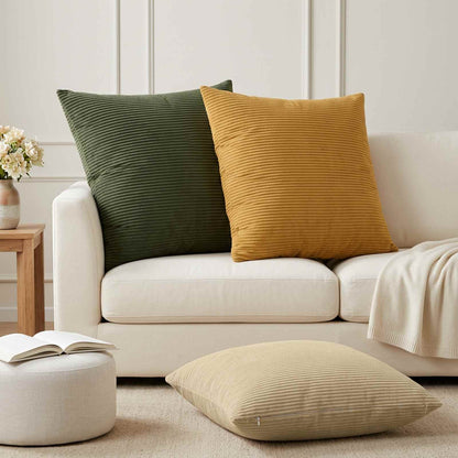 Cushion Cover 6 pcs HEERLEN Green 70 x 70 cm Corduroy