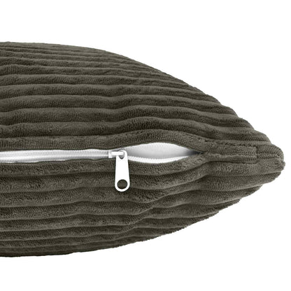 Cushion Cover 6 pcs HEERLEN Anthracite 65 x 65 cm Corduroy