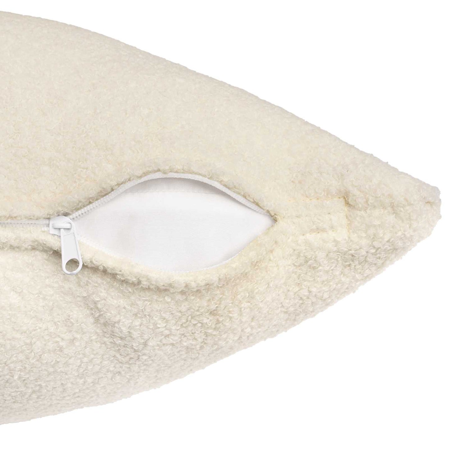 Cushion Cover 6 pcs HEERLEN Cream 65 x 65 cm Bouclé