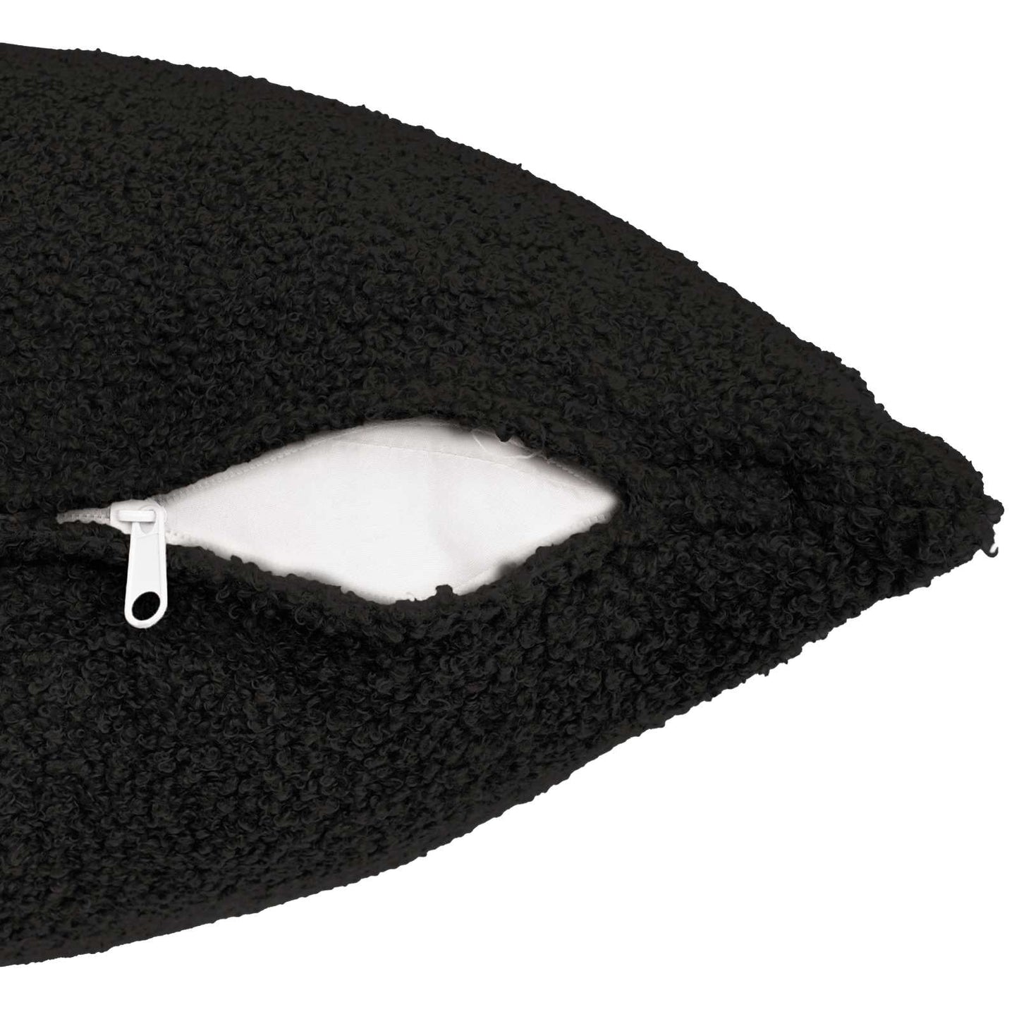Cushion Cover 6 pcs HEERLEN Black 65 x 65 cm Bouclé