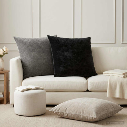 Cushion Cover 6 pcs HEERLEN Dark Grey 70 x 70 cm