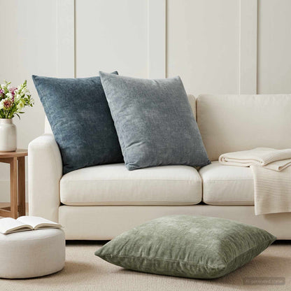 Cushion Cover 6 pcs HEERLEN Green 70 x 70 cm Chenille Fabric