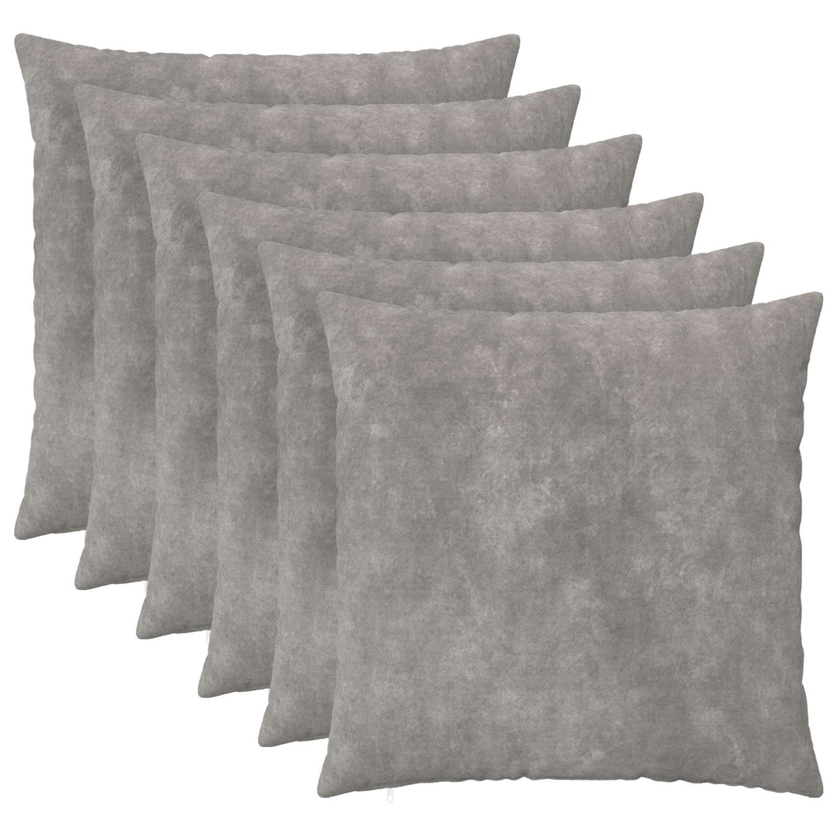Cushion Cover 6 pcs HEERLEN Light Grey 65 x 65 cm