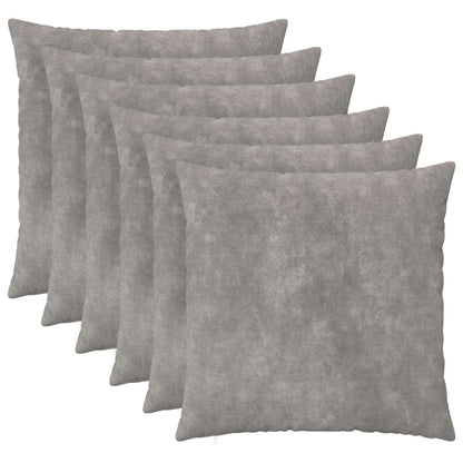Cushion Cover 6 pcs HEERLEN Light Grey 65 x 65 cm