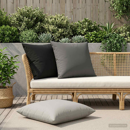 Cushion Cover 6 pcs HEERLEN Grey 80 x 80 cm Polyester