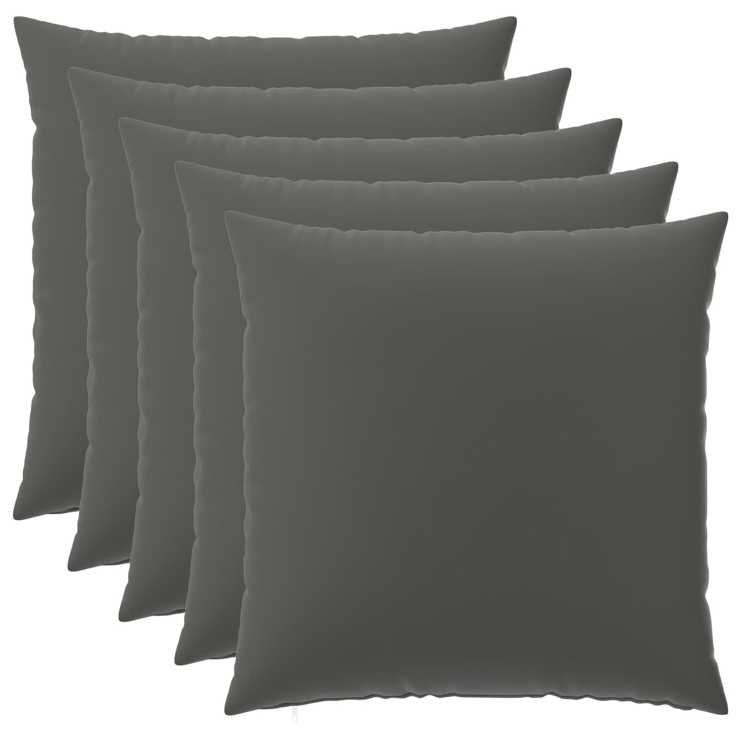 Cushion Cover 6 pcs HEERLEN Anthracite 65 x 65 cm Polyester