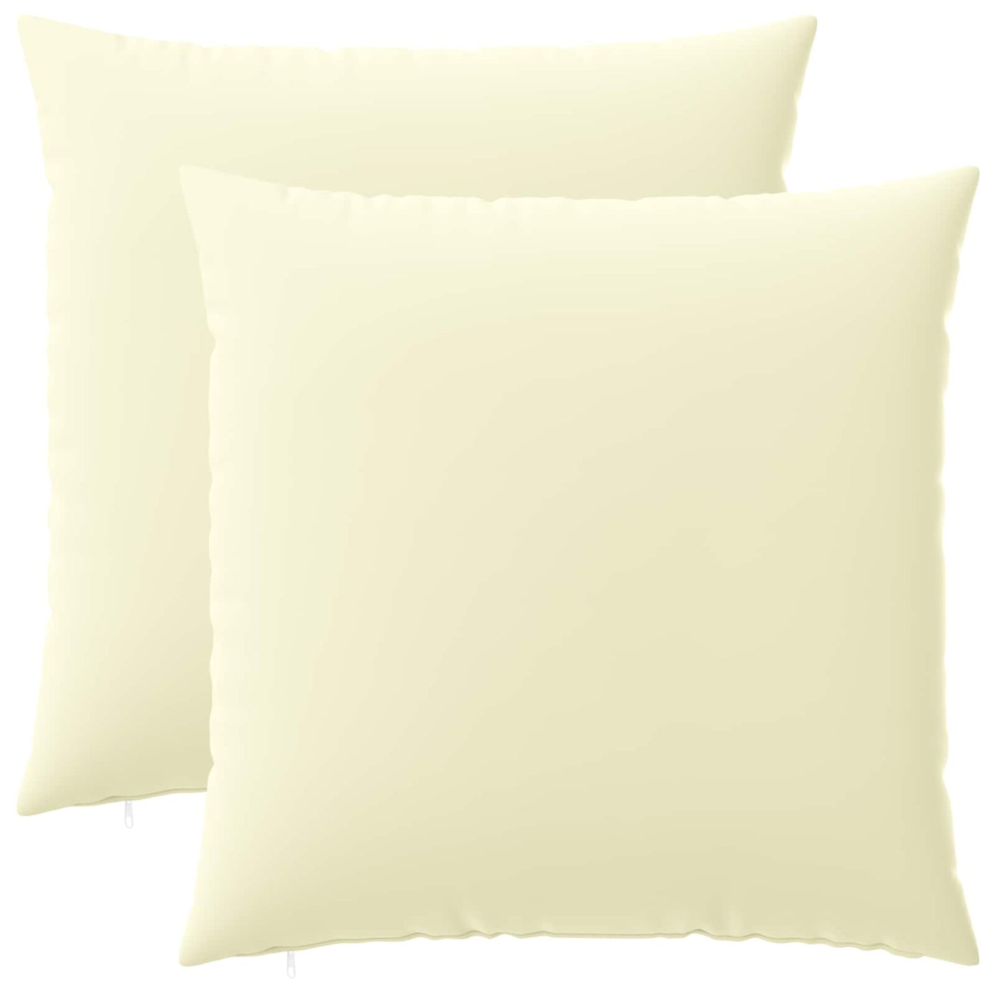Cushion Cover 2 pcs HEERLEN Cream 65 x 65 cm Polyester