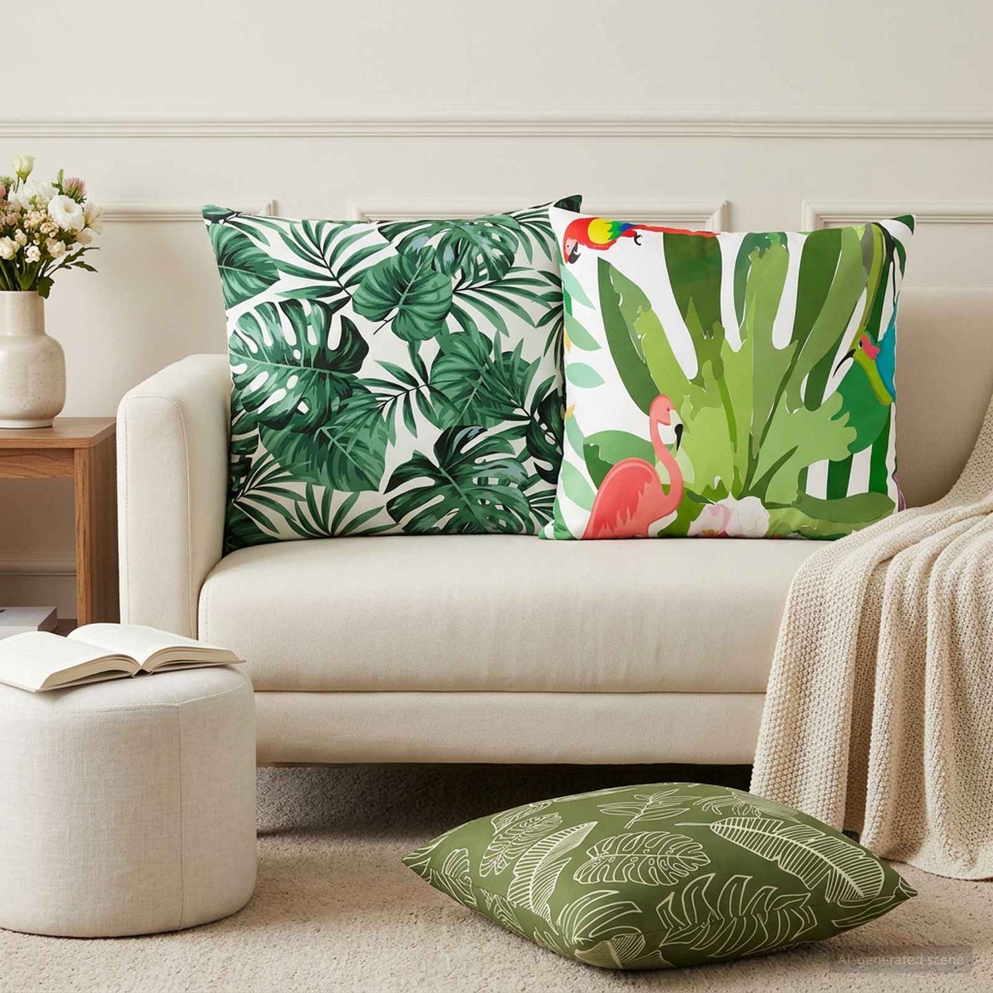 Cushion Cover 2 pcs HEERLEN Multicolour 65 x 65 cm Polyester