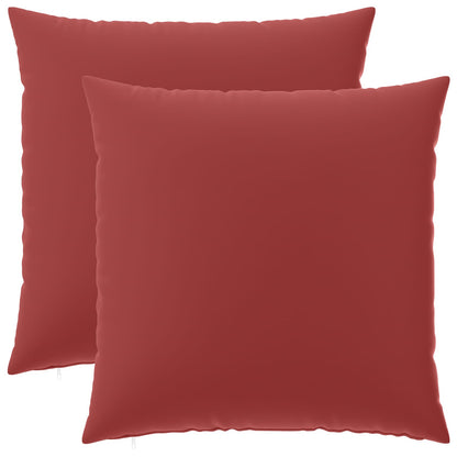 Cushion Cover 2 pcs HEERLEN Wine Red 65 x 65 cm Polyester