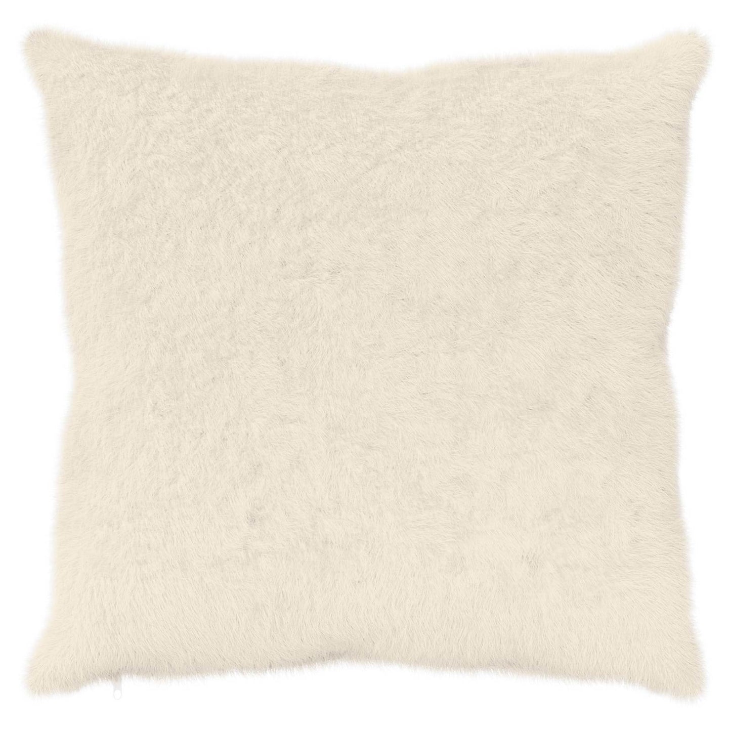 Cushion Cover 2 pcs HEERLEN White 65 x 65 cm Faux Rabbit Fur