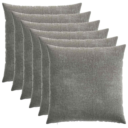Cushion Cover 6 pcs HEERLEN Dark Grey 70 x 70 cm
