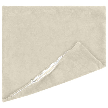 Cushion Cover 6 pcs HEERLEN Cream 70 x 70 cm Microfiber Fleece