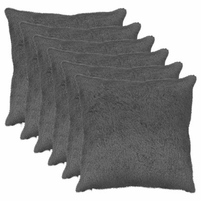 Cushion Cover 6 pcs HEERLEN Dark Grey 70 x 70 cm