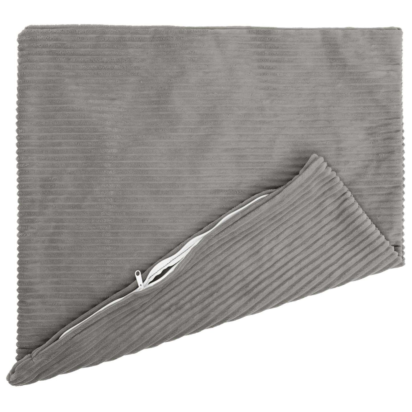 Cushion Cover 2 pcs HEERLEN Light Grey 80 x 80 cm Corduroy