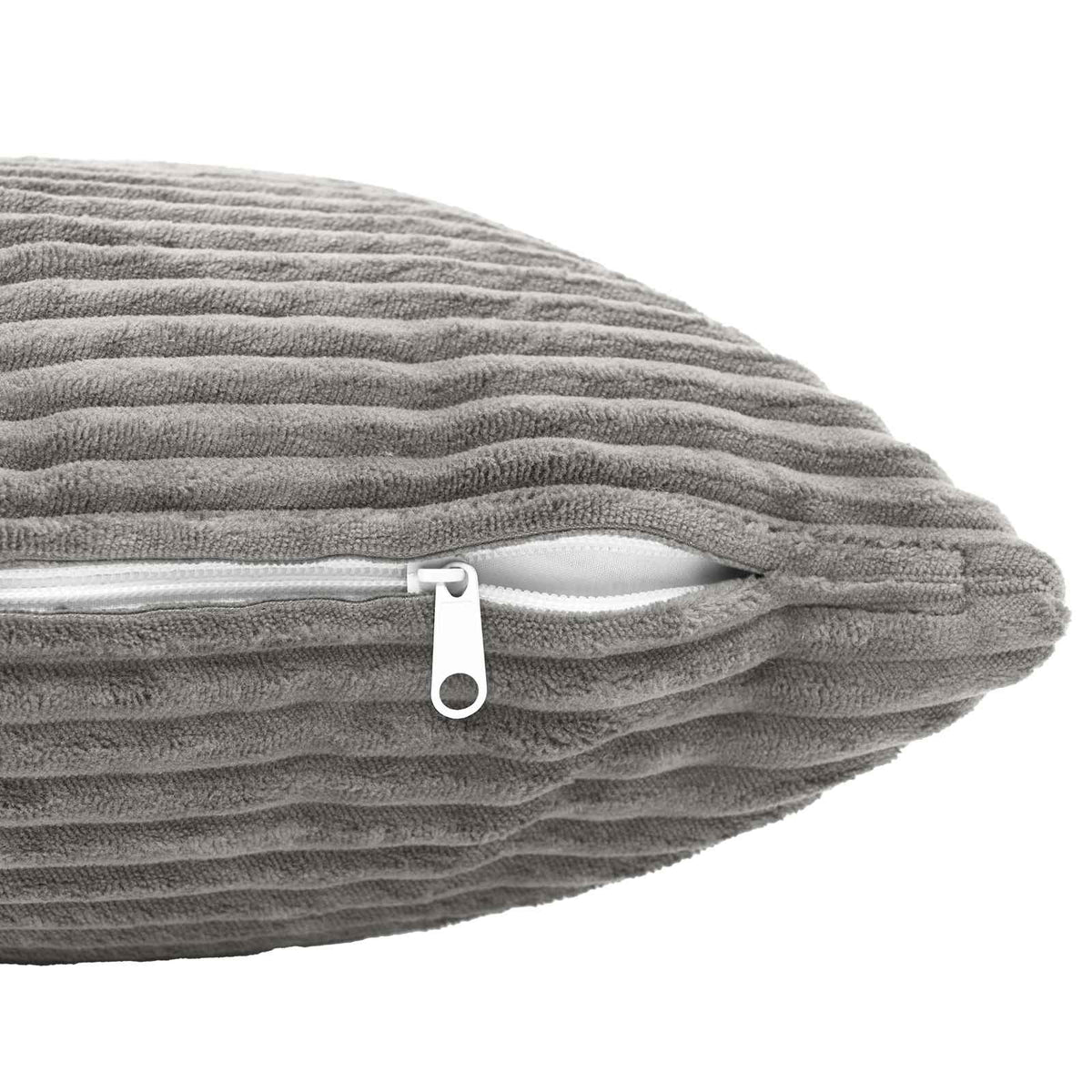 Cushion Cover 6 pcs HEERLEN Light Grey 80 x 80 cm Corduroy